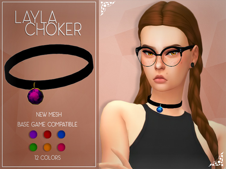 Layla Choker / Sims 4 CC