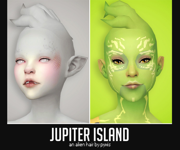 Jupiter Island – An Alien Hair / Sims 4 CC