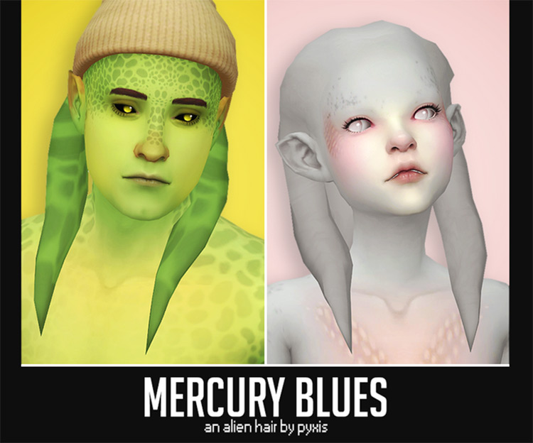 Mercury Blues – An Alien Hair / Sims 4 CC