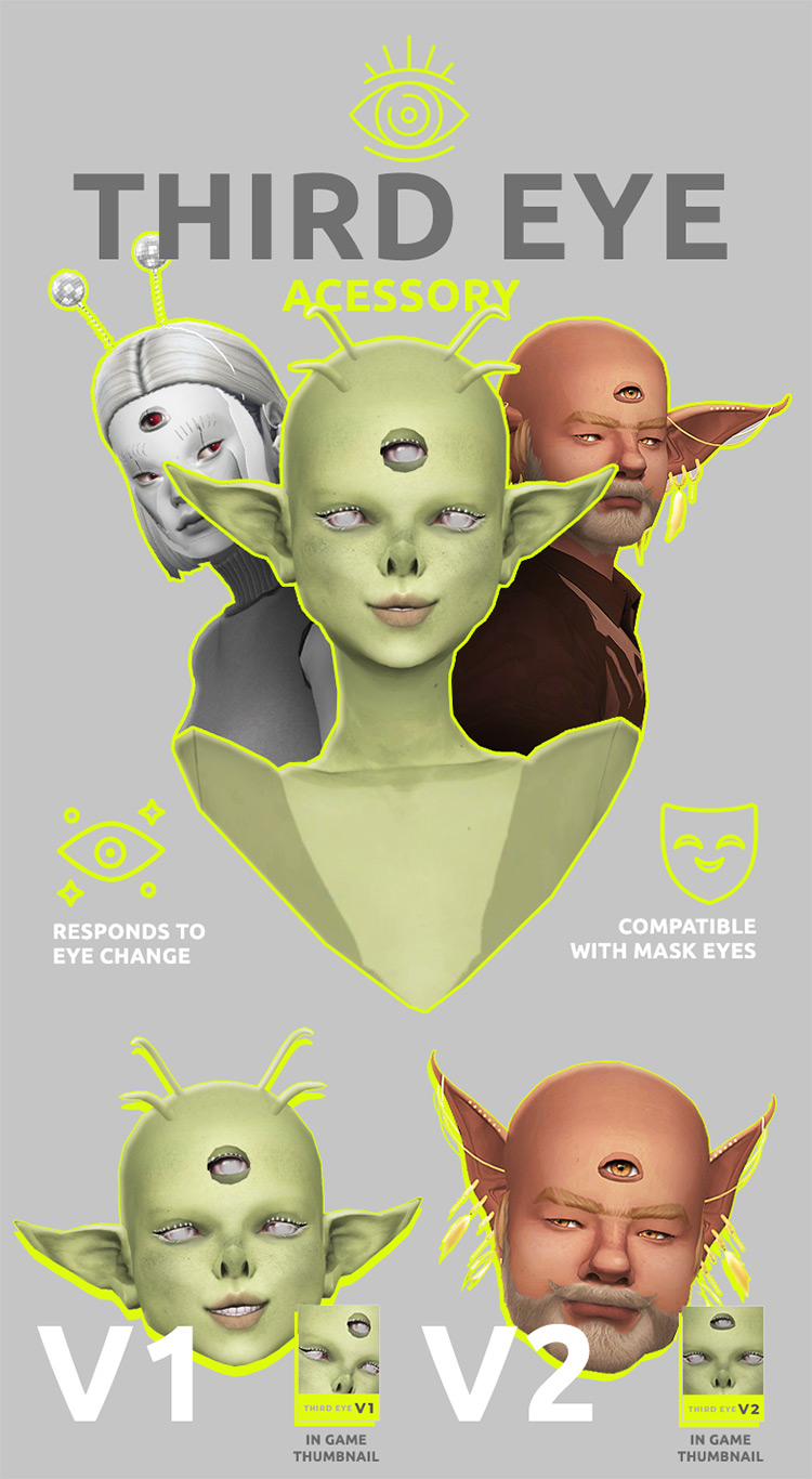 Third Eye Accessory / Sims 4 CC