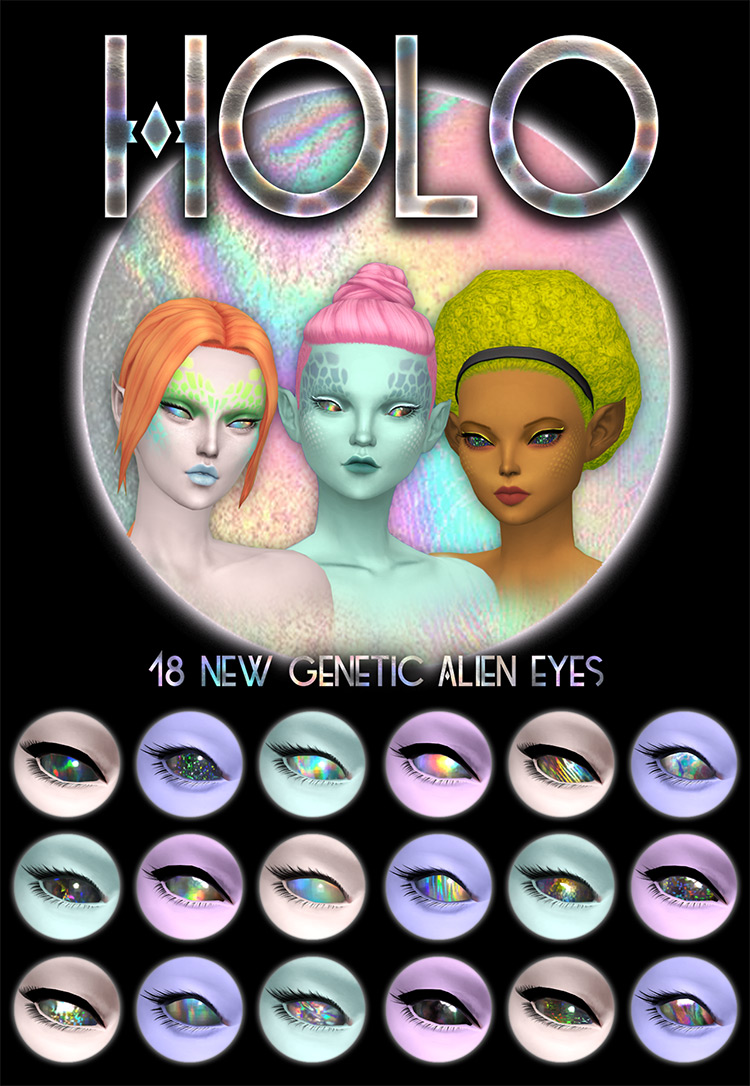 Holo Eyes Pack / Sims 4 CC