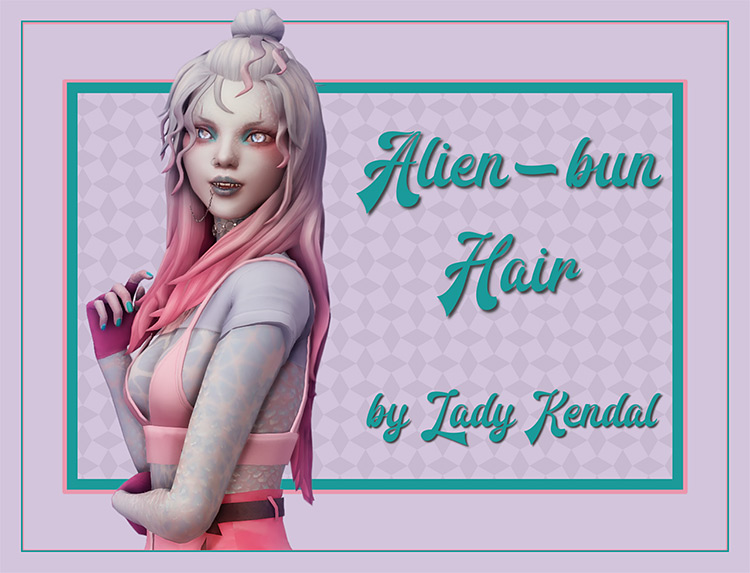 Alien-Bun Hair / Sims 4 CC