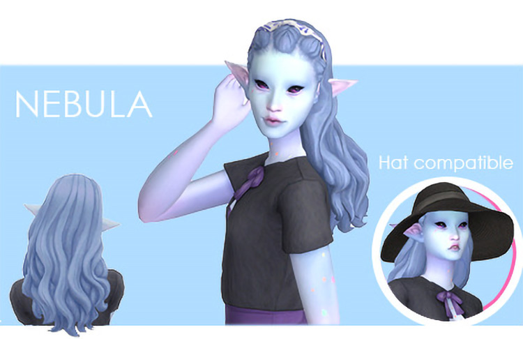 Nebula Hair / Sims 4 CC