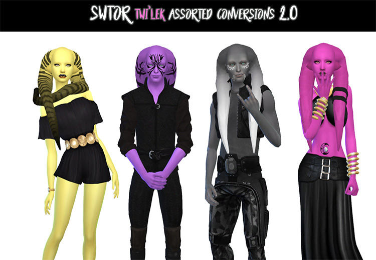 Star Wars Twi’lek Assorted Set 2.0 / Sims 4 CC