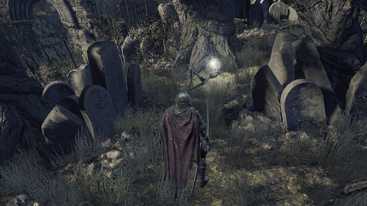 The Mortician’s Ashes in the graveyard / DS3