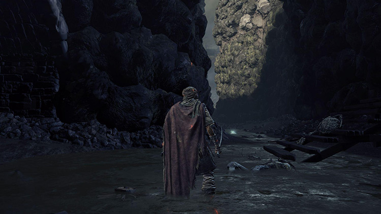 Standing in the ravine after navigating the sewers / DS3