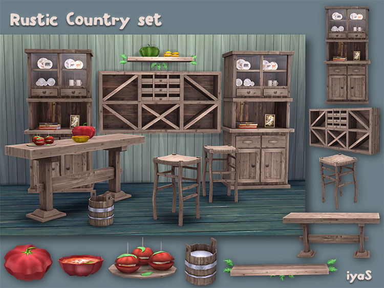 Rustic Country Set by soloriya Sims 4 CC