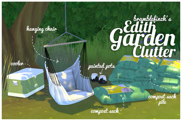 Edith Garden Clutter by bramblefinch TS4 CC