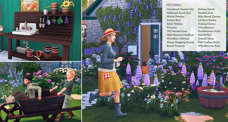 Cottage Garden Stuff by The Plumbob Tea Society Sims 4 CC