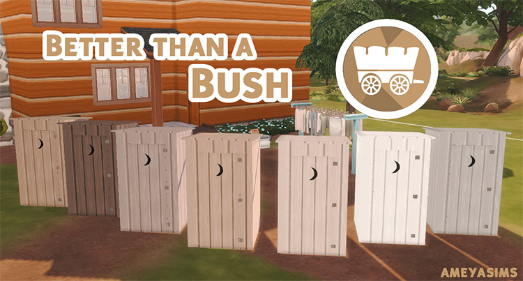 Better Than a Bush Outhouse Recolors by Ameya Sims for Sims 4