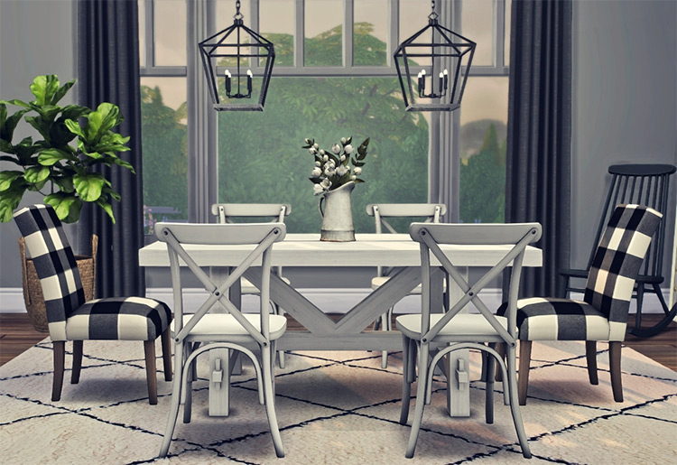 Farmhouse Style Dining Chairs by Sooky88 TS4 CC