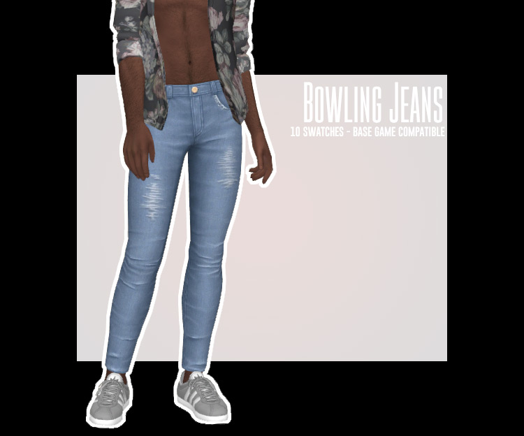 Bowling Night Jeans Edited Sims 4 CC