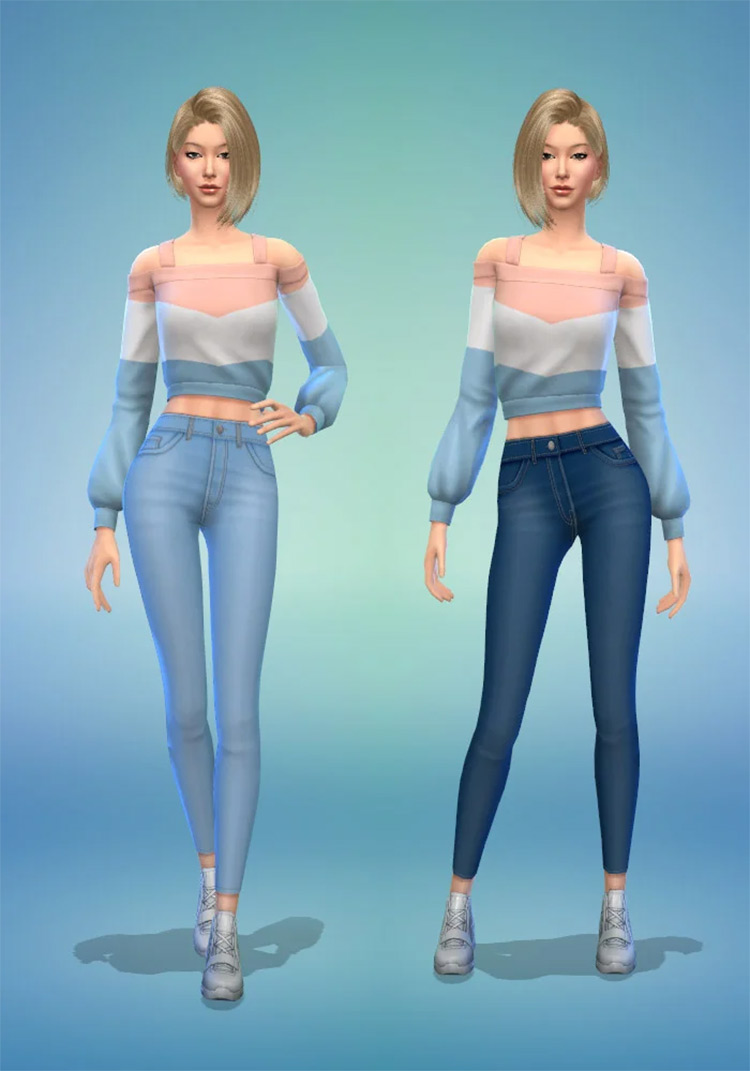 Mile High Super Skinny Jeans Sims 4 CC