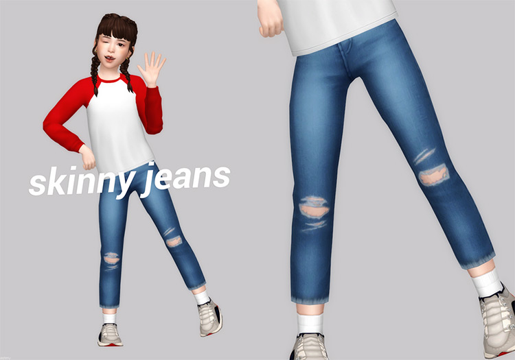 Child Skinny Jeans for Sims 4