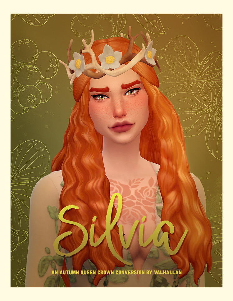 Silvia: An Autumn Queen Crown Conversion by valhallan Sims 4 CC