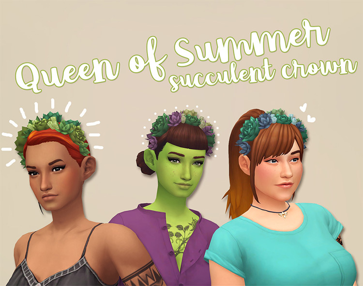 Queen of Summer Succulent Crown CC
