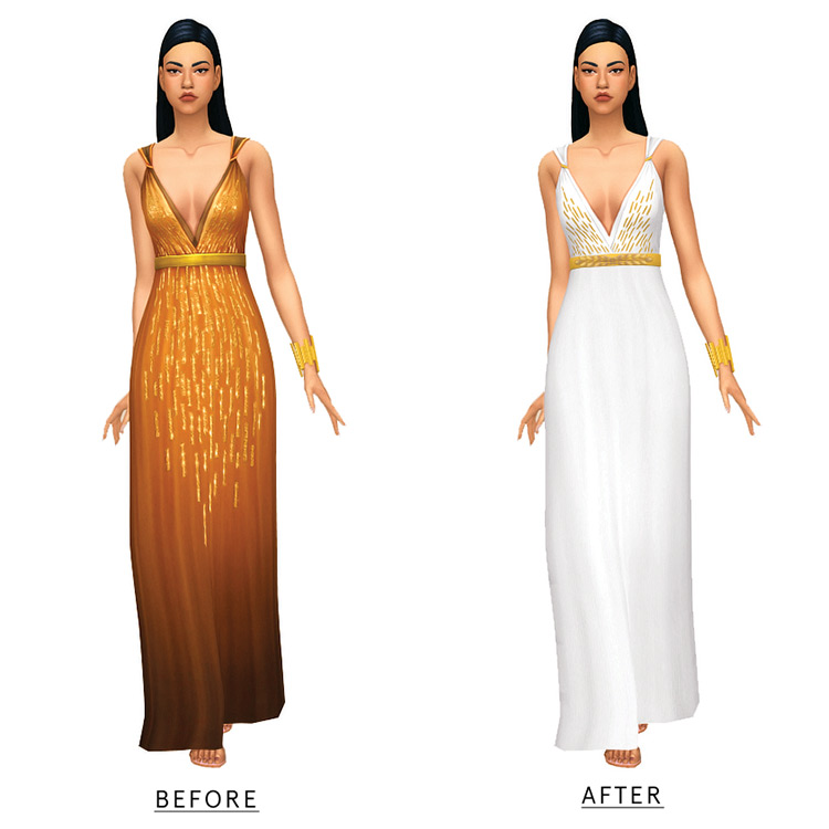 Hera Elf Dress – Tarted Up Series by citrontart / Sims 4 CC