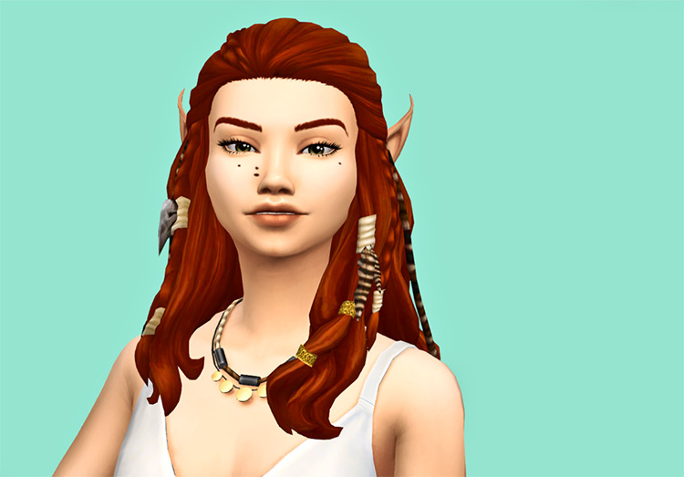 Lobelia Hair by Teanmoon Sims 4 CC
