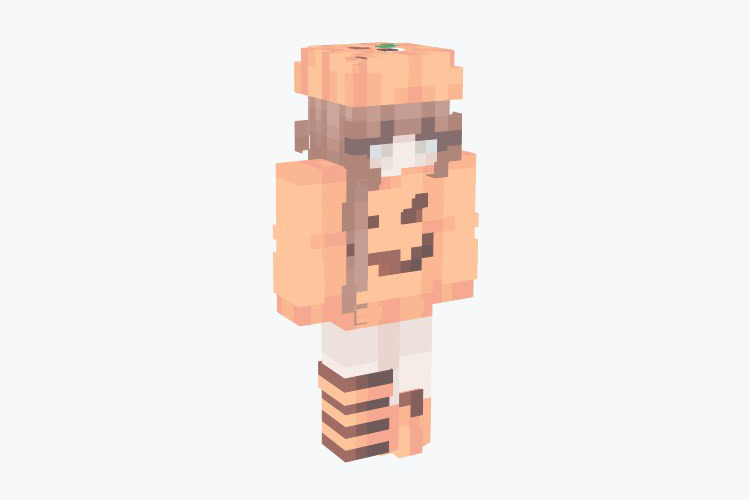 Pumpkin Sweater (Girl) Minecraft Skin