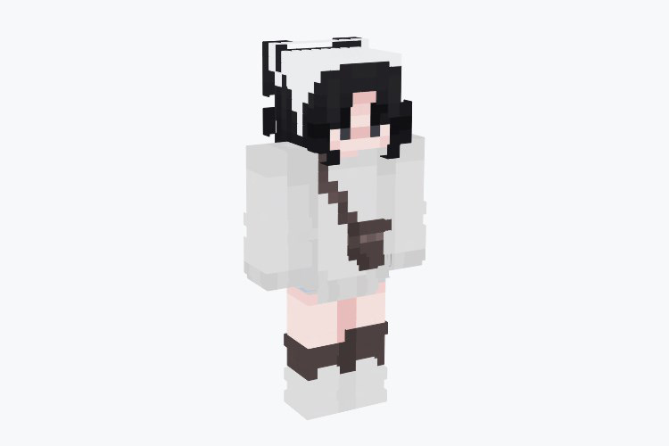 Sweater Girl with Bag Skin For Minecraft
