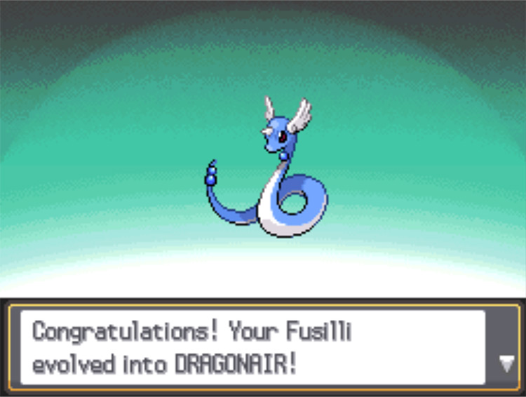 Dratini evolving into Dragonair / Pokemon HGSS