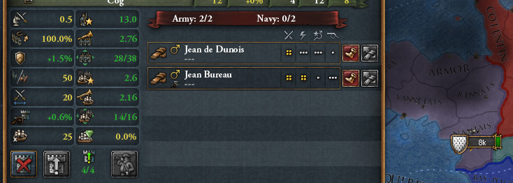 France's generals at game start. Jean Bureau is the scourge of every England campaign / EU4
