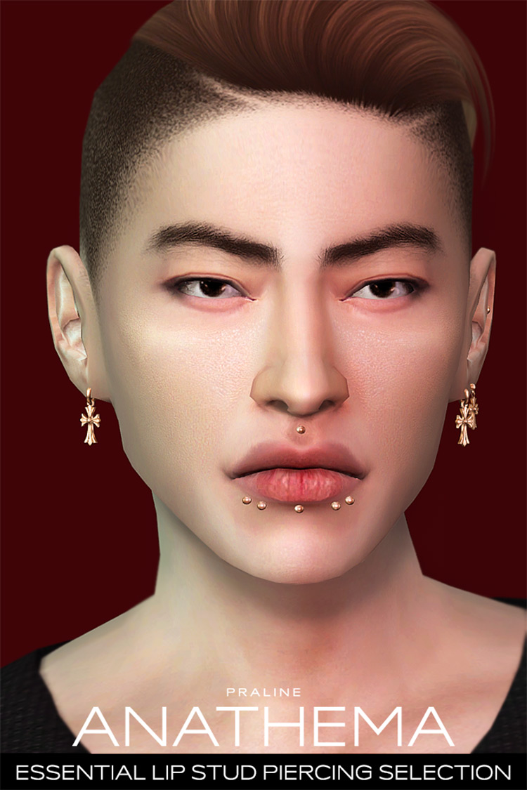 Sims 4 Maxis Match CC Lip Piercings  All Free    FandomSpot - 99