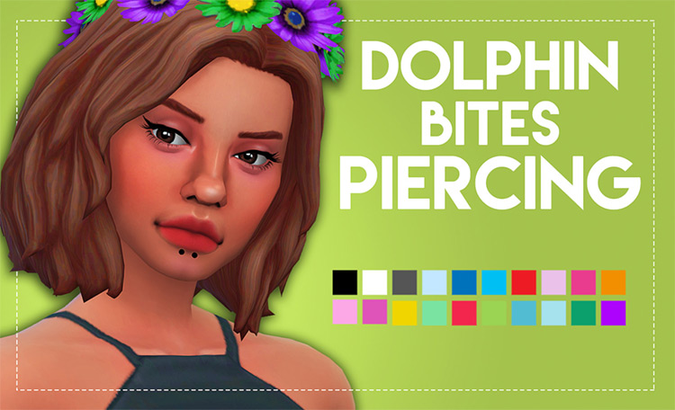 Unisex Dolphin Bites Piercing Sims 4 CC