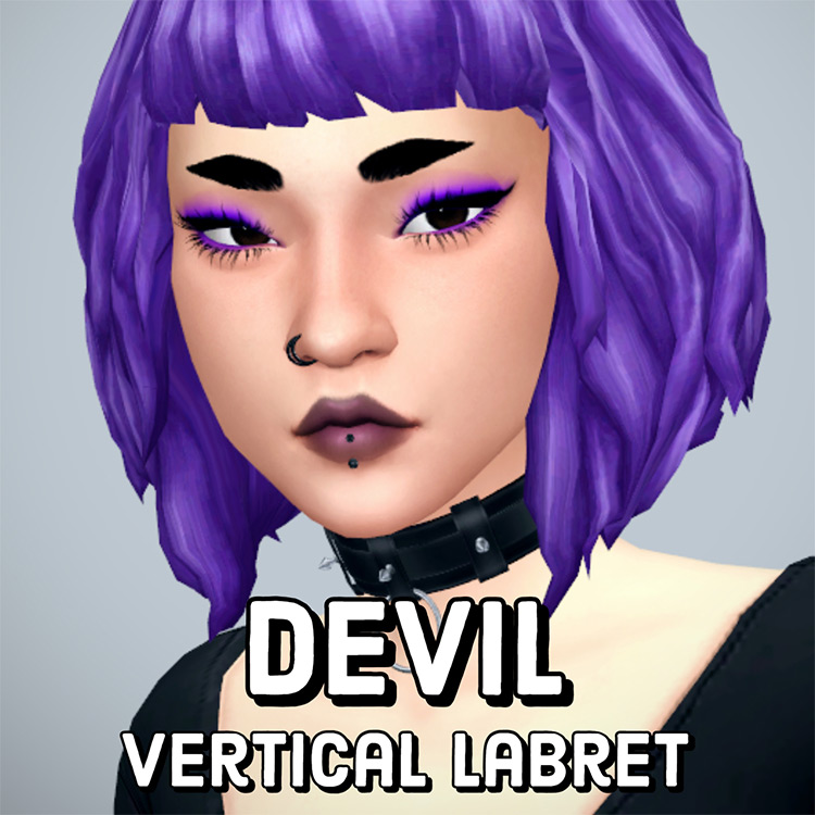 Vertical Labret Piercing TS4 CC