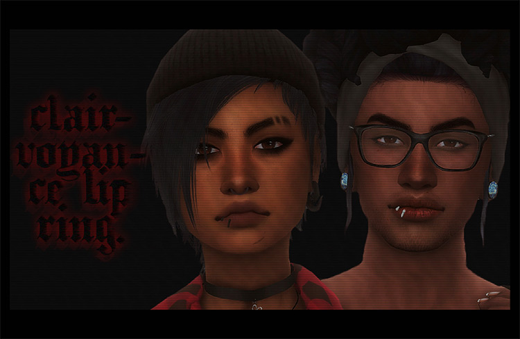 Clairvoyance Lip Ring for Sims 4