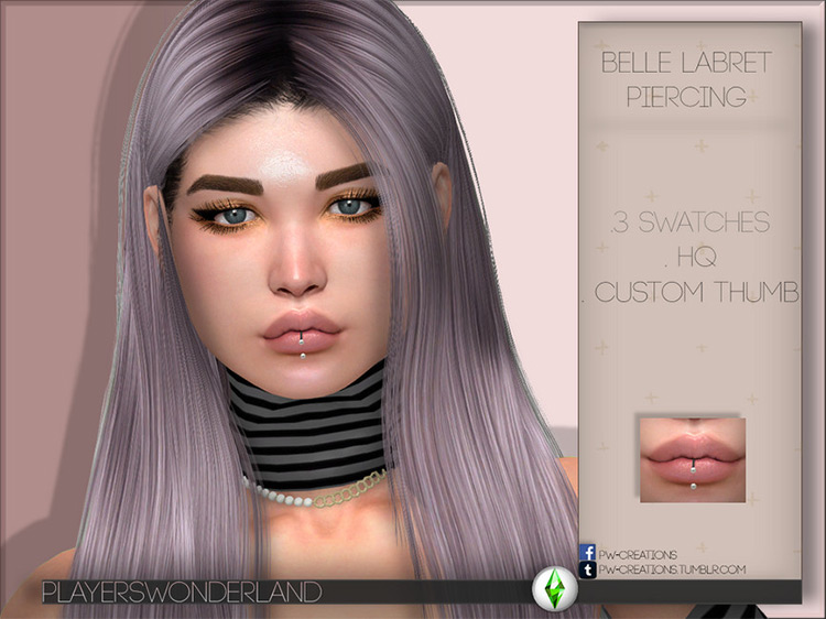 Sims Maxis Match Cc Lip Piercings All Free Fandomspot