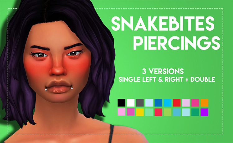 Sims 4 Maxis Match CC Lip Piercings  All Free    FandomSpot - 36