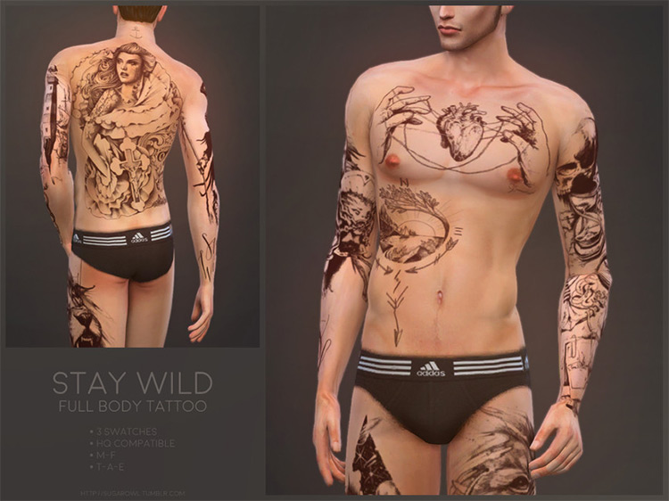 Sims 4 Male Tattoo CC  The Ultimate Collection   FandomSpot - 53