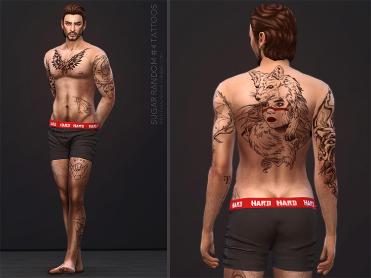 Sims 4 Male Tattoo CC  The Ultimate Collection   FandomSpot - 2