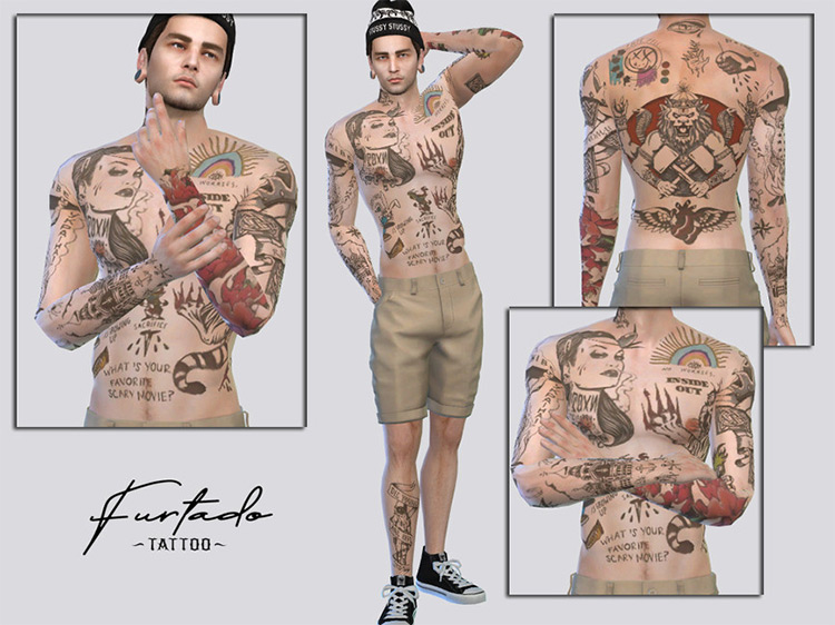 Sims 4 Male Tattoo CC The Ultimate Collection FandomSpot   11 Furtado Tattoo Ts4 Cc 