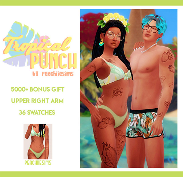 Tropical Punch Tattoos TS4 CC