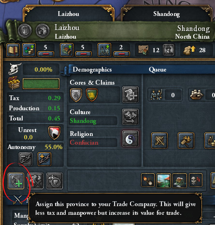 Click on This Button to Add This Province to the Region’s Trade Company / EU4