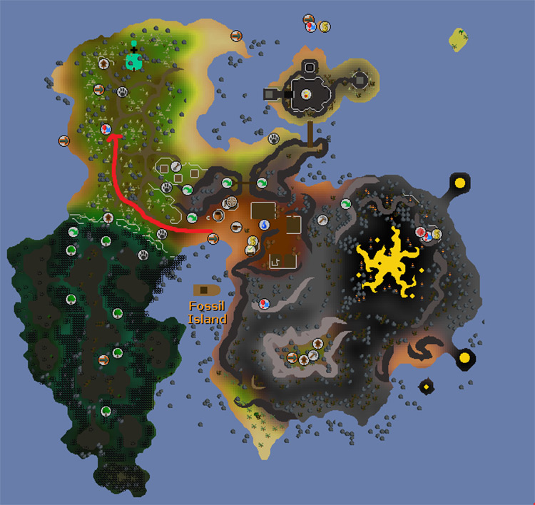 Map to the wyvern cave / OSRS