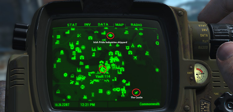 The locations of where to farm concrete in the Commonwealth / F4