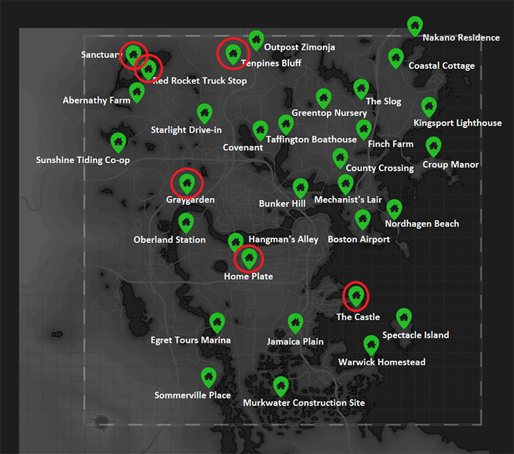 The Location of the Best Settlements to Find Concrete Source / F4