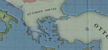 Greece surrounded by the Ottoman Empire