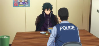 Sadao Maou interrogated by police (Devil is a Part Timer)