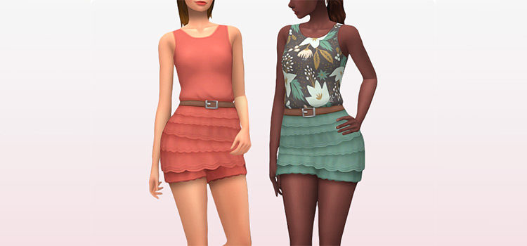 Jubilee Frilly Romper & Skirts (TS4 CC)