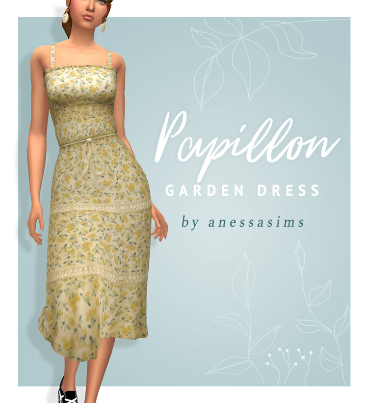 Papillon Dress / Sims 4 CC