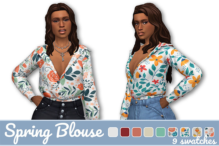 Spring Blouse / Sims 4 CC