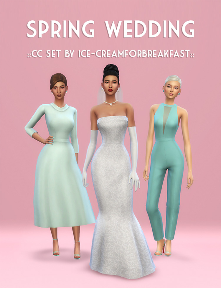 Spring Wedding Set / Sims 4 CC