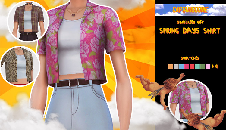 Spring Days Shirt / Sims 4 CC