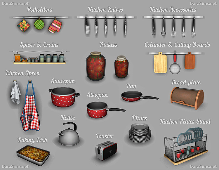Kitchen Decor Set / Sims 4 CC