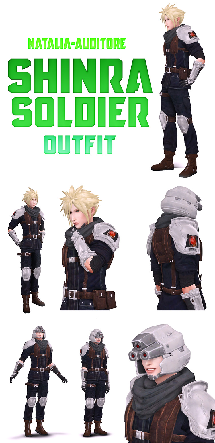Shinra Soldier Outfit / Sims 4 CC