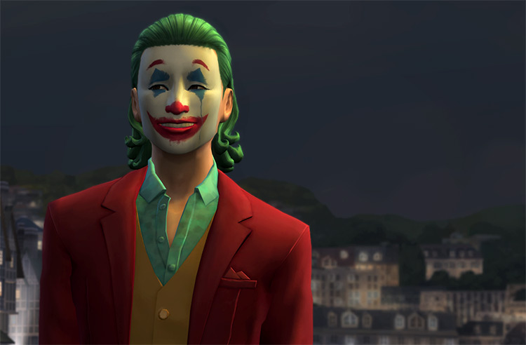 Joker 2019 Face Paint & Outfit / Sims 4 CC
